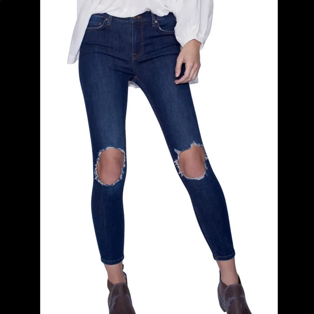 Free People busted knee skinny jeans